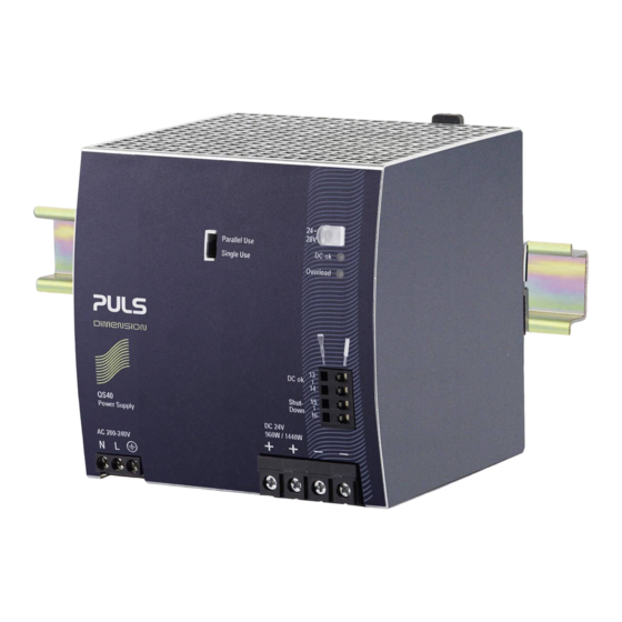 Puls DIMENSION QS40 Serie Manuel D'instructions