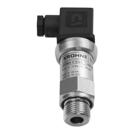 KROHNE OPTIBAR P 1010 Manuel De Référence