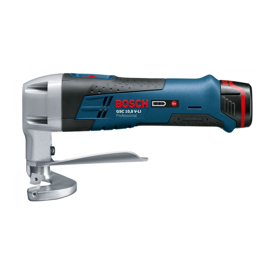 Bosch GSC 10,8 V-LI Professional Notice Originale