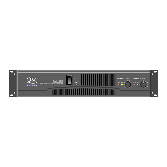 QSC Audio RMX 850 Mode D'emploi