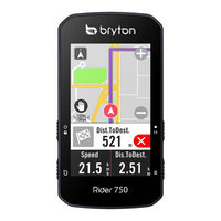 Bryton Rider 750 Notice D'utilisation