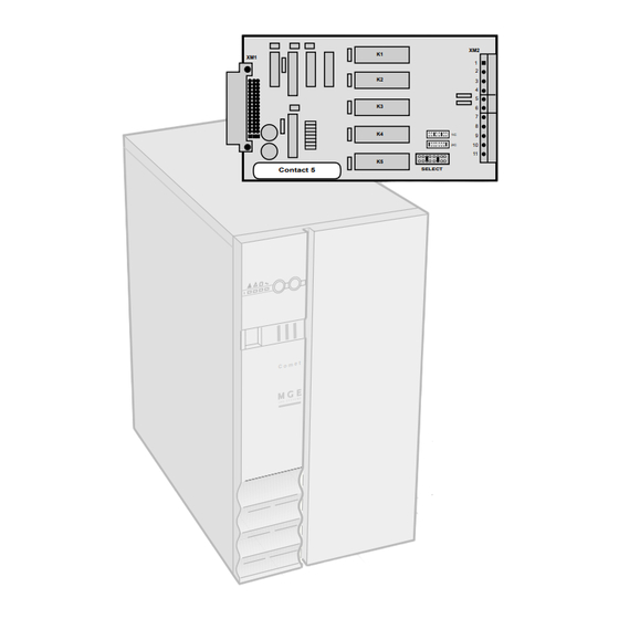 MGE UPS Systems Contact 5 Manuel D'installation