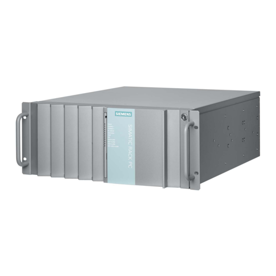 Siemens SIMATIC IPC847D Instructions De Service