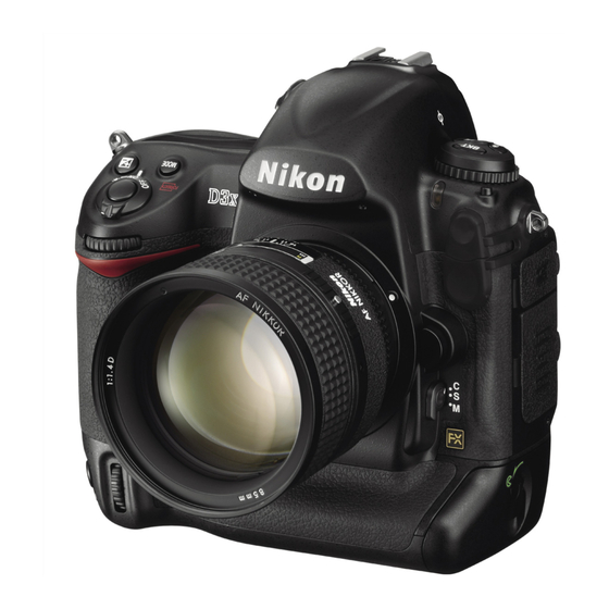 Nikon D3X Manuel D'utilisation