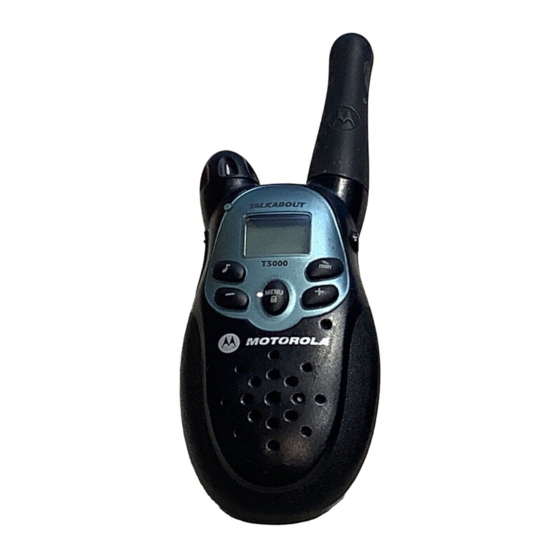 Motorola TalkAbout T5000 Manuels