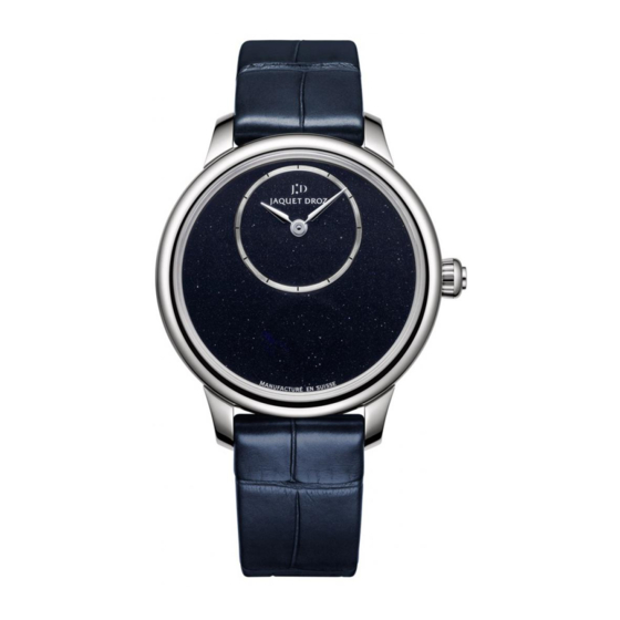 Jaquet Droz PETITE HEURE MINUTE Mode D'emploi