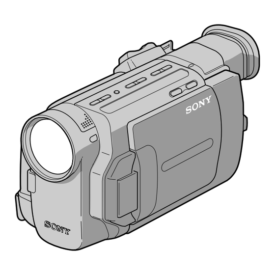 Sony CCD-TRV101 Mode D'emploi