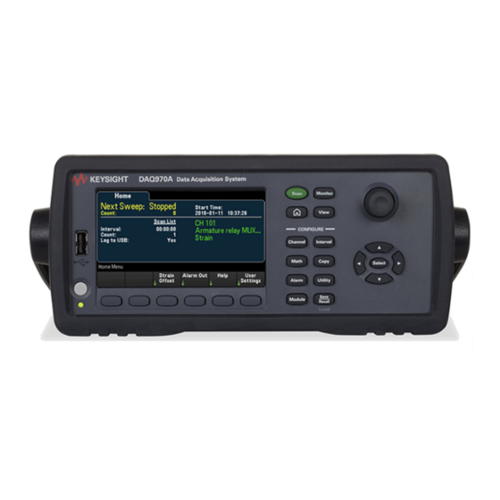 Keysight DAQ970A Guide D'utilisation