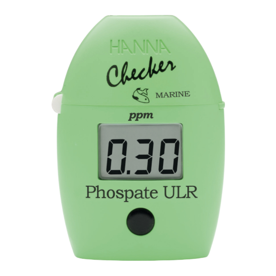 Hanna Instruments MARINE Checker HI774 Manuel D'utilisation