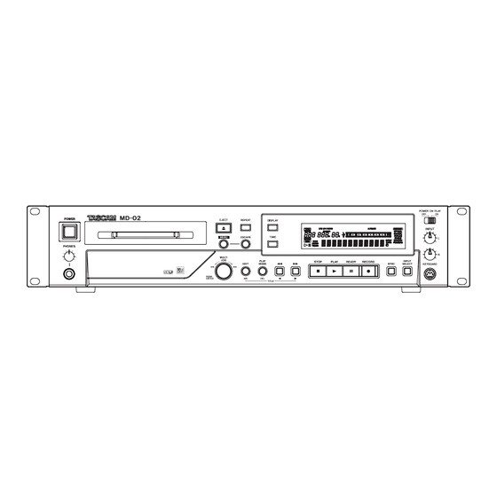 TEAC PROFESSIONAL TASCAM MD-02 Mode D'emploi