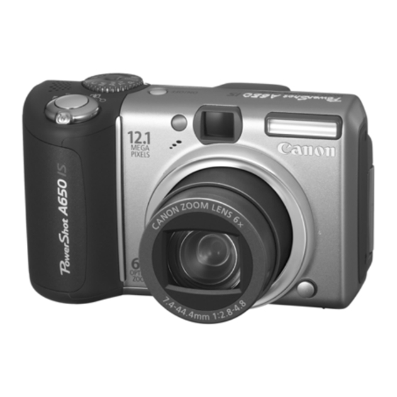 Canon PowerShot A650 IS Guide D'utilisation