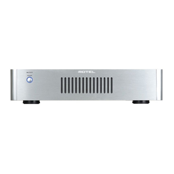 Rotel RB-1562 Manuel D'utilisation