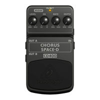 Behringer CHORUS SPACE-D CD400 Mode D'emploi