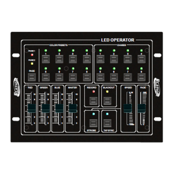 Elation Professional LED OPERATOR Manuel D'utilisation