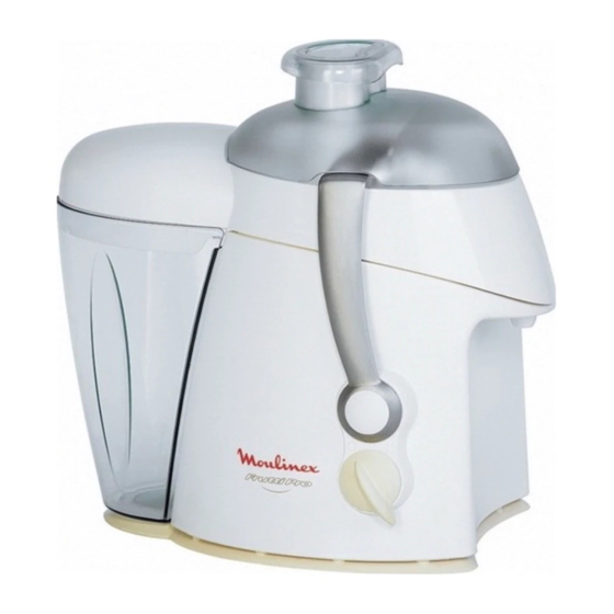 Moulinex Frutti Pro Mode D'emploi