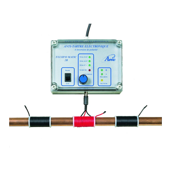 Apic FLUIDO MATIC 2B Notice D'installation, D'utilisation Et D'entretien