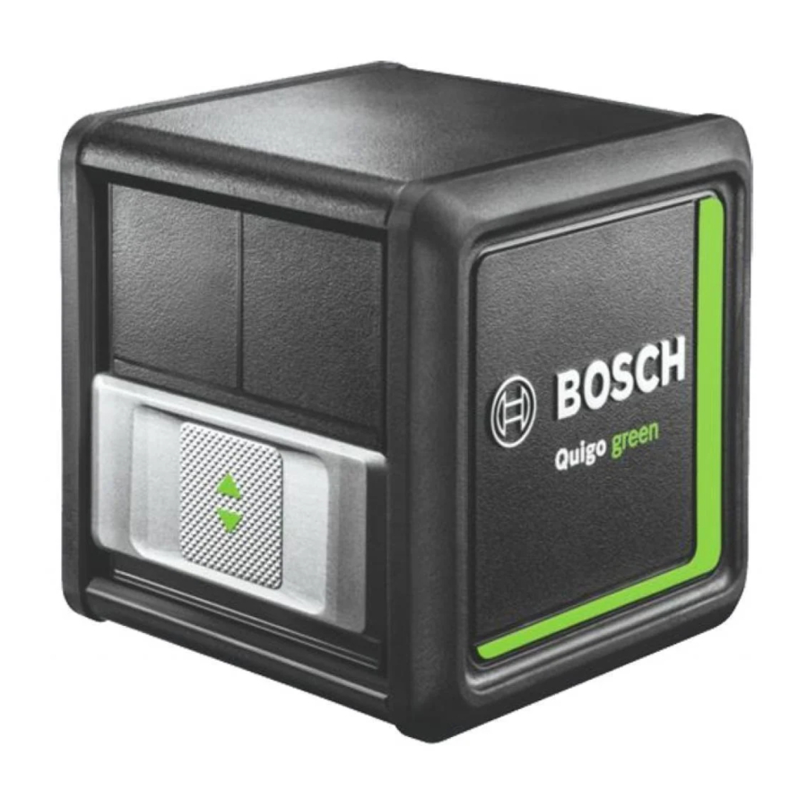 Bosch Quigo green Notice Originale