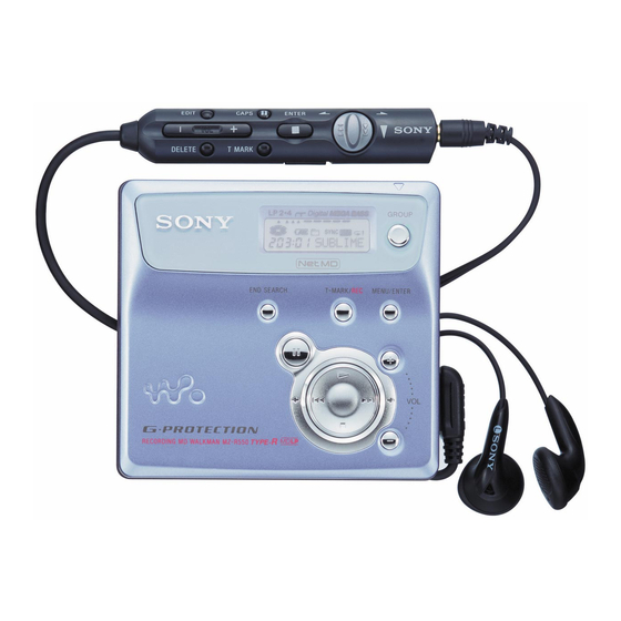 Sony MZ-N505 Mode D'emploi