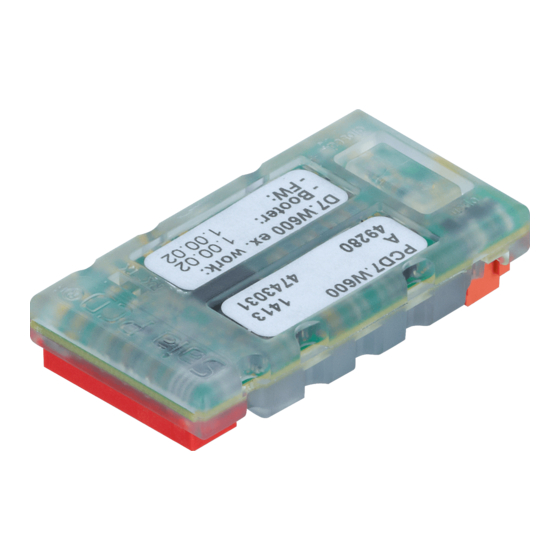 SBC PCD7.W600 Manuel De L'utilisateur