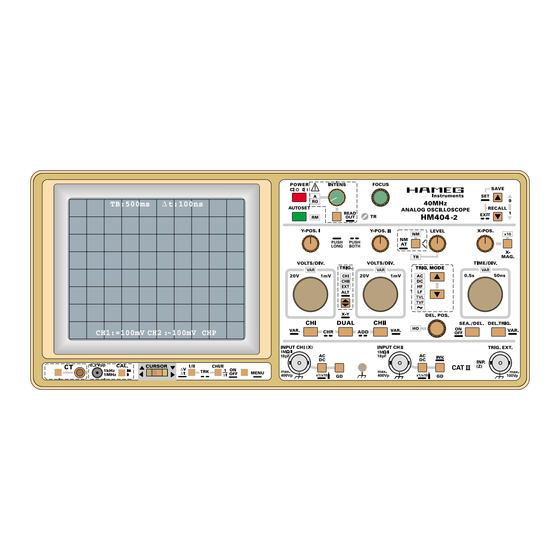 Hameg Instruments HM404-2.02 Manuel