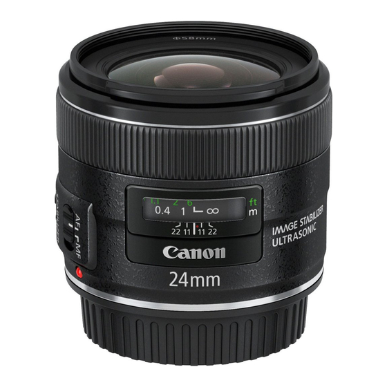 Canon EF24mm f/2,8 IS USM Mode D'emploi