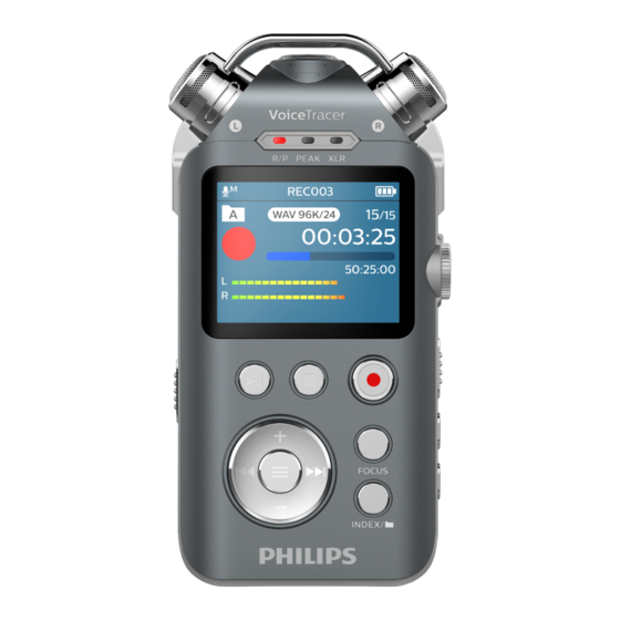 Philips VoiceTracer DVT7500 Manuel D'utilisation