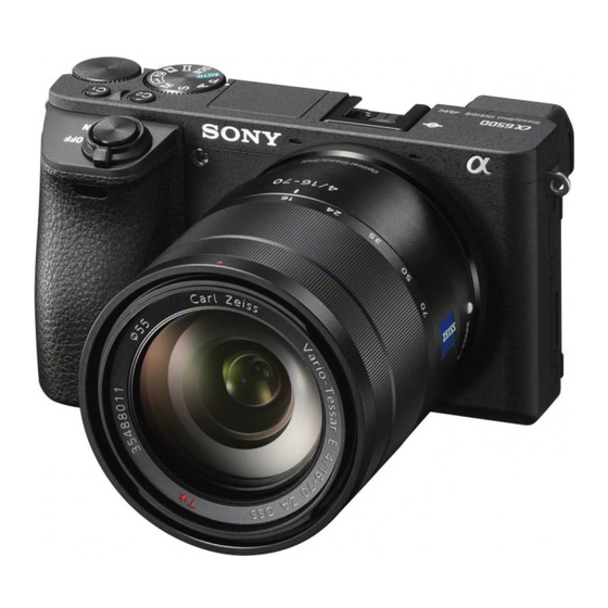 Sony ILCE-6500 Mode D'emploi