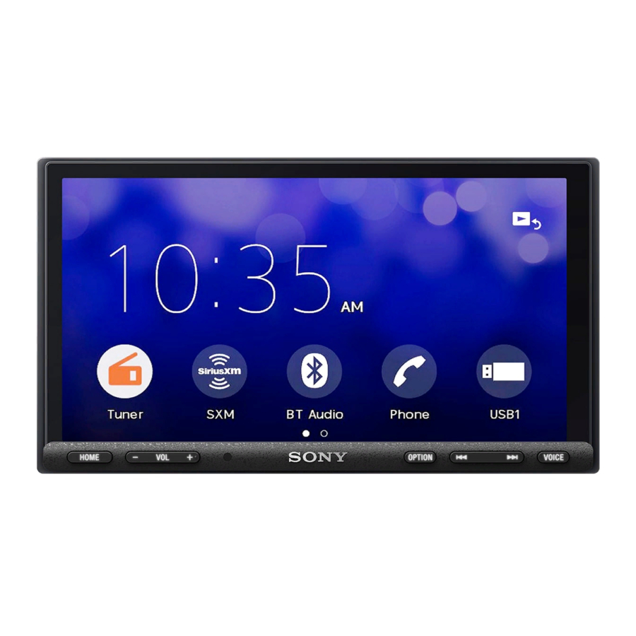 Sony XAV-AX7000 Mode D'emploi