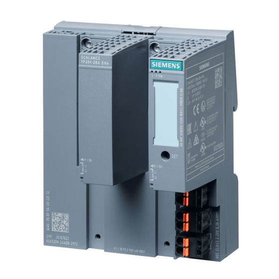 Siemens SIMATIC NET SCALANCE X-200 Instructions De Service