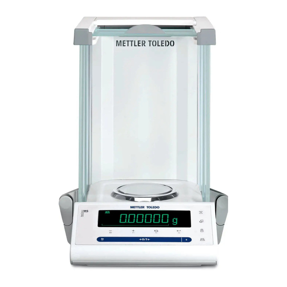 Mettler Toledo MS Série Guide De L'utilisateur