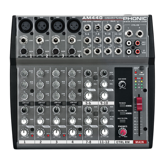 Phonic AM440 Mode D'emploi