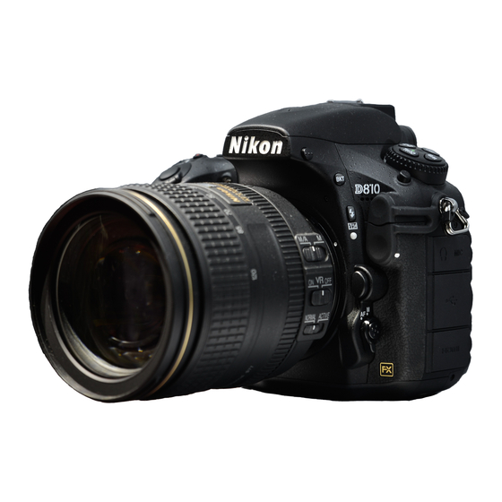 Nikon D810 Manuel D'utilisation