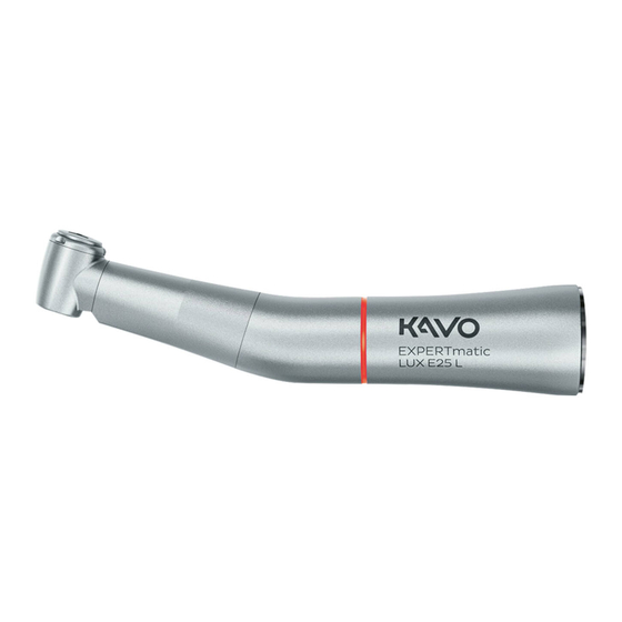 KaVo Dental EXPERTmatic LUX E25 L Manuels
