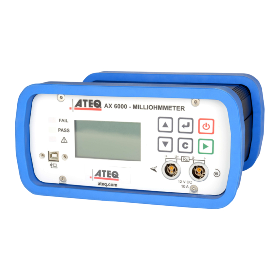 ATEQ AX6000 Manuel D'utilisation