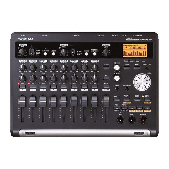 Tascam DP-03SD Mode D'emploi