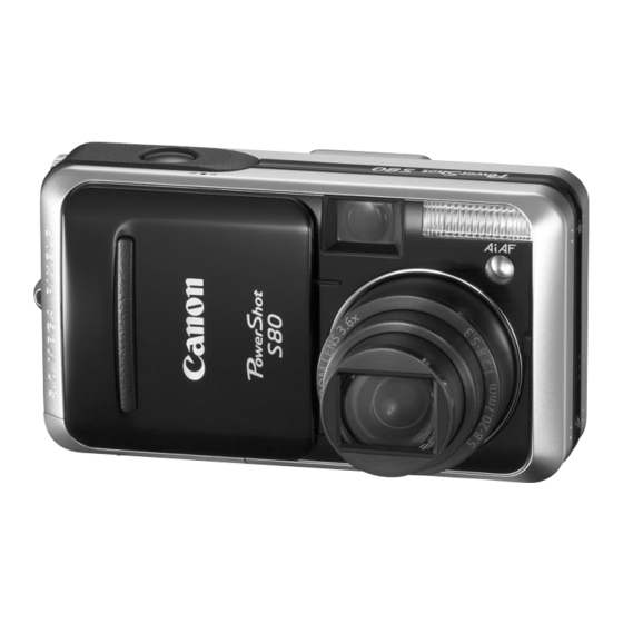Canon POWERSHOT S80 Guide D'utilisation