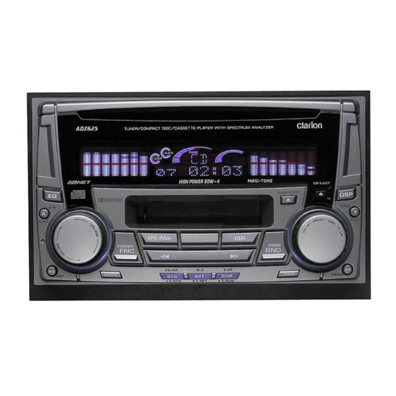 Clarion ADZ625 Mode D'emploi