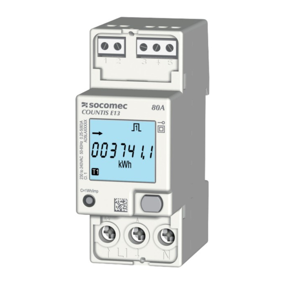 socomec COUNTIS E13 Manuel D'utilisation