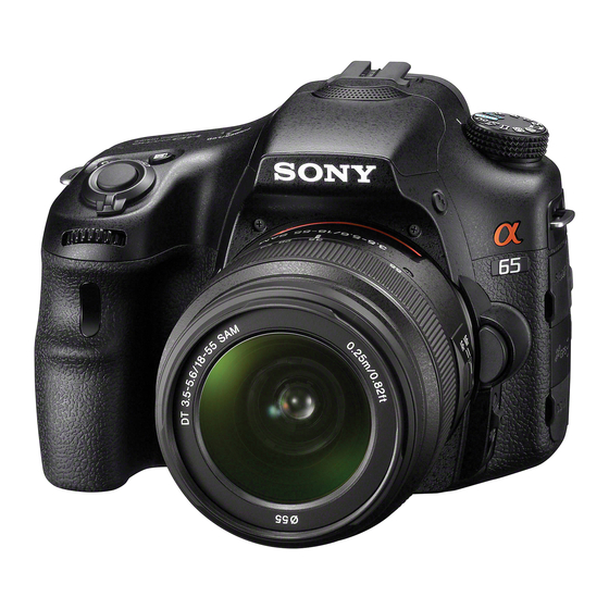 Sony SLT-A65 Mode D'emploi