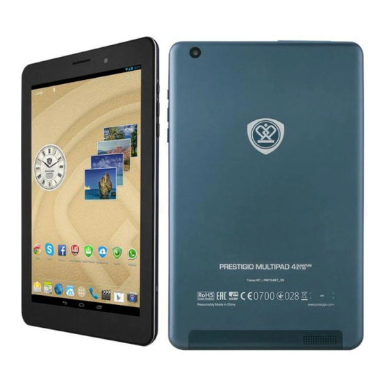 Prestigio MultiPad 4 Quantum 8.0 3G Guide De Démarrage Rapide