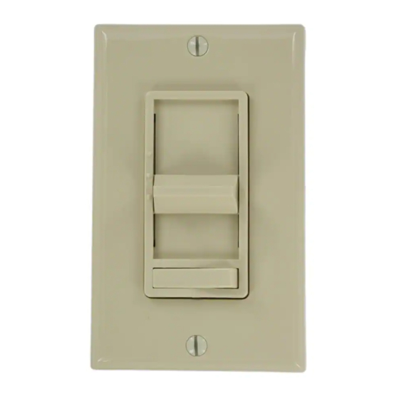 Leviton DECORA SURESLIDE 6629-3A Manuel D'installation