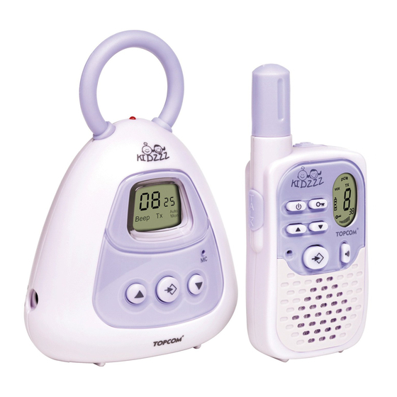 Topcom KIDZZZ PMR BABYTALKER 1010 Manuels