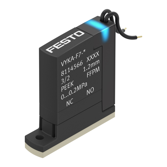 Festo VYKA Mode D'emploi