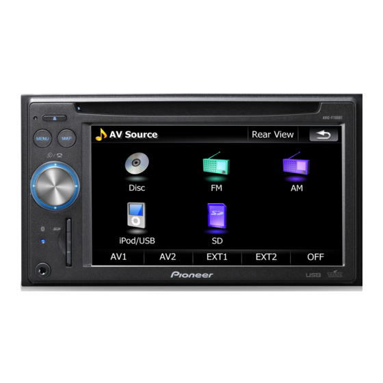 Pioneer AVIC-F900BT Manuel De Fonctionnement