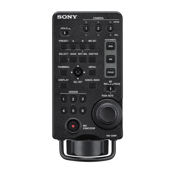 Sony RM-30BP Mode D'emploi