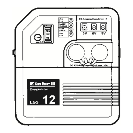 EINHELL EGS12 Instructions De Service