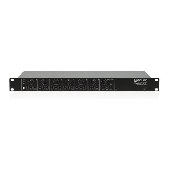 Ecler SAM612T Notice D'utilisation