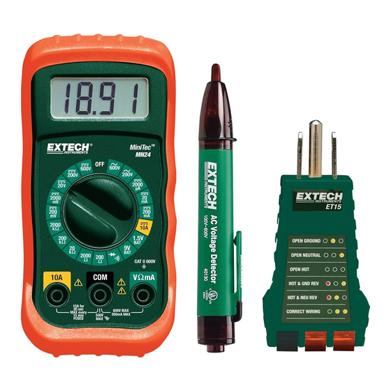 Extech Instruments MiniTec MN24 Manuel D'utilisation