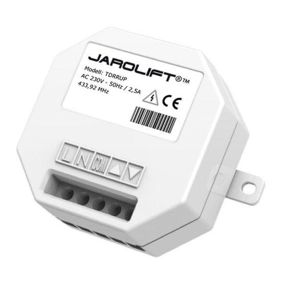 JAROLIFT TDRRUP Mode D'emploi