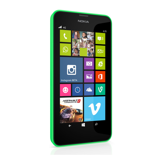 Nokia Lumia 635 Manuel D'utilisation